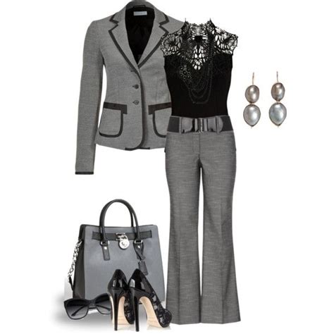 Elegant Work Outfit By Sherri 2locos On Polyvore Work Outfits Pinterest Grey Suits And