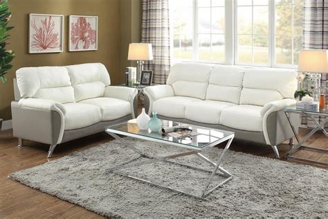 White Leather Sofa And Loveseat Set Steal A Sofa Furniture Outlet Los
