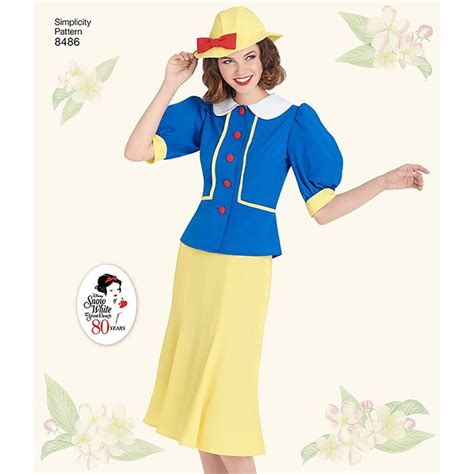 Simplicity Misses Size 14 22 Disney Vintage Snow White Costume Pattern