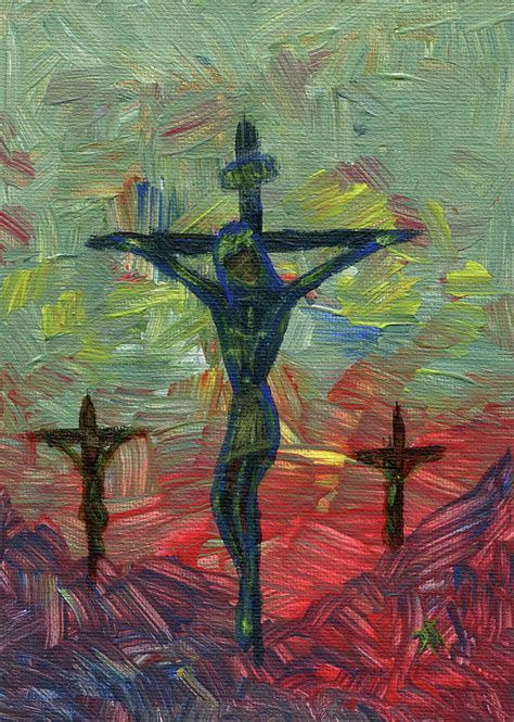 Jesus Crucified Love Painting By Danielle Tayabas Fine Art America