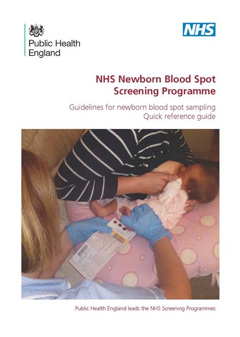 Newborn Blood Spot Screening New Guidelines Leaflets And Data