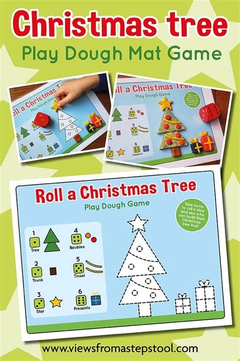 This Roll A Christmas Tree Playdough Mat Is Great For Kids Use It As