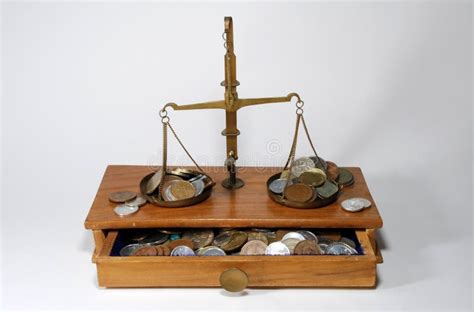 Balance Scales Wiht Coins Stock Image Image Of Balance 3690607