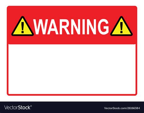 Warning Sign Danger Sign With Blank Space Vector Image