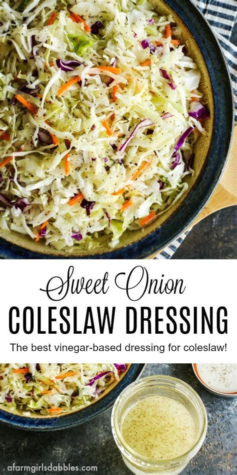 This delicious recipe cooks a sweet and tangy dressing with seasonings then pours it over shredded and chopped vegetables. This Vinegar Coleslaw Dressing recipe is fresh and bright ...