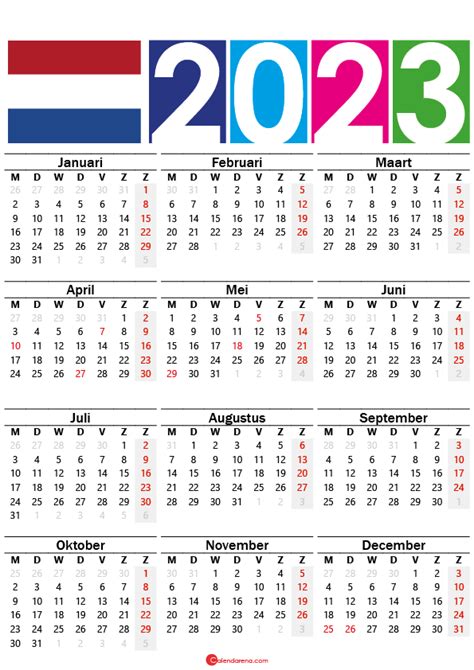 Kalender 2022 Nederland Met Weeknummers