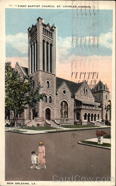 First Baptist Church St Charles Avenue New Orleans La Postcard