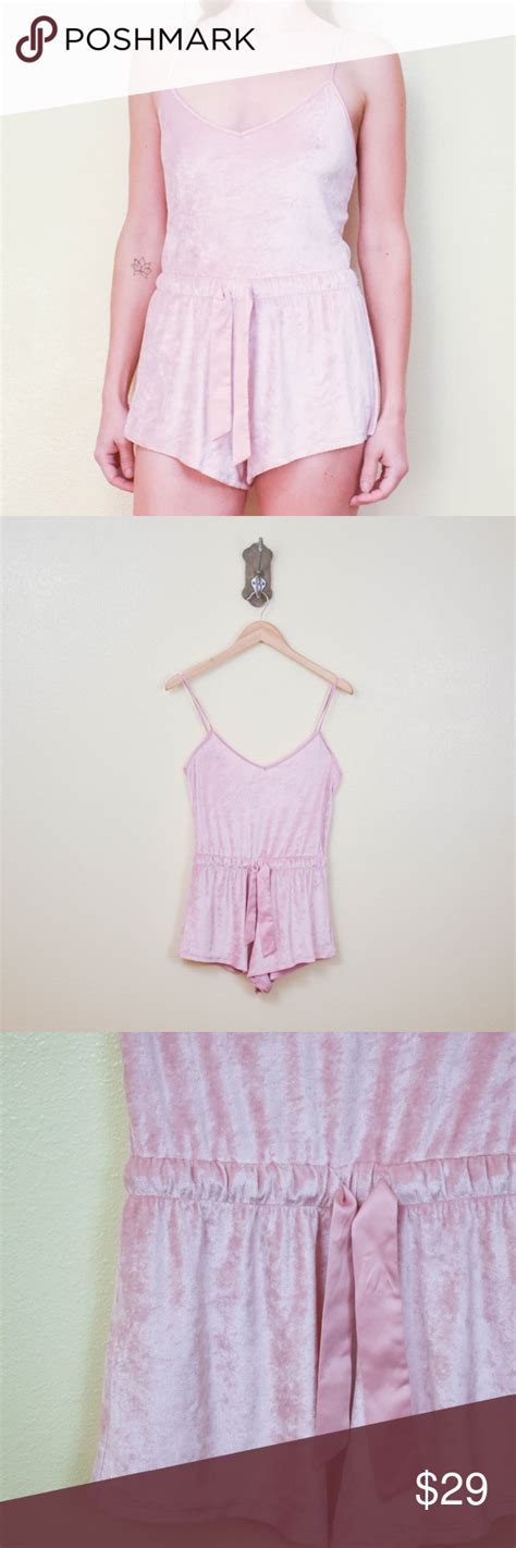 Victorias Secret Baby Pink Velour Shorts Romper This Is A Brand New