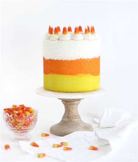 Halloween Candy Corn Cake Tutorial Sugar Sparrow