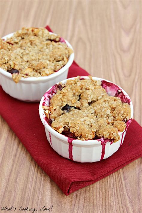 Blueberry Apple Crumble For Two Whats Cooking Love