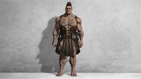 Strong Muscular Male Rigged Body 3d Model Animated Rigged Cgtrader