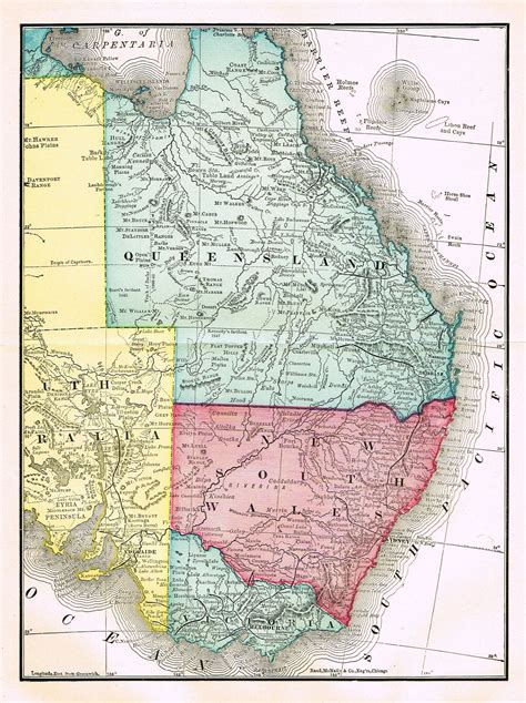 Map Of Queensland And Nsw Australia