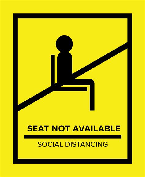 Social Distancing Seat Markers Low Tack Material