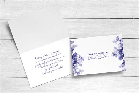 Funeral Thank You Cards Bereavement Cards Sympathy Etsy