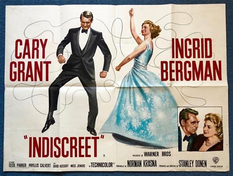 indiscreet 1958 british uk quad classic movie posters film posters classic movies stanley