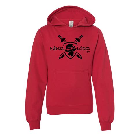 Ninja Kidz Shield Hoodie Hoodies Hooded Pullover Pullover Sweatshirt