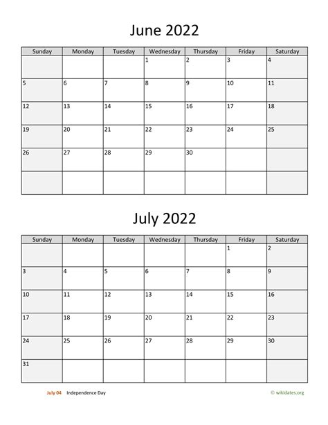 June August 2022 Calendar April 2022 Calendar