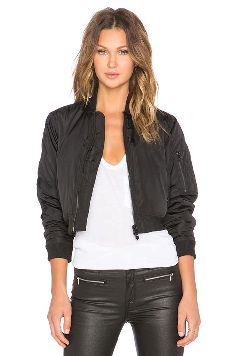 Stampd Cropped Strapped Bomber Jacket In Black Lyst