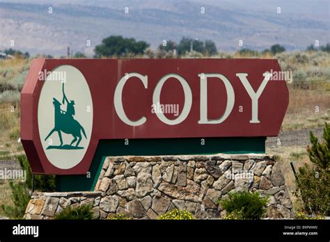 City Sign Cody Wyoming Usa Stock Photo Alamy