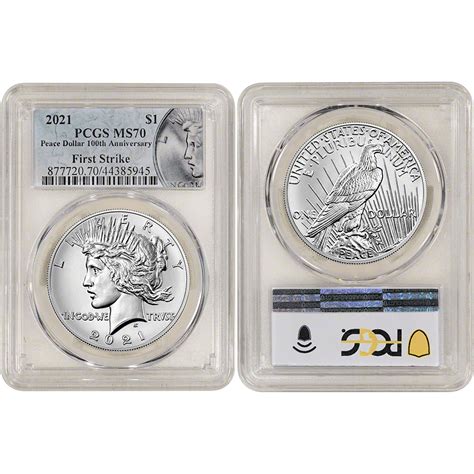 2021 Us Six Coin Morgan And Peace Silver Dollar Set Pcgs Ms70 First