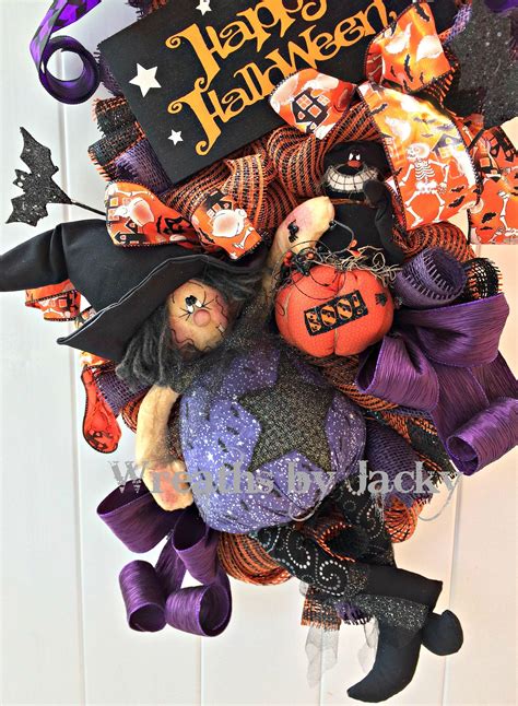 Reserved Rilda Witch Wreath Halloween Wreath Halloween | Etsy ...