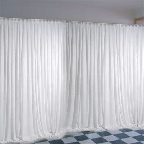 3m X 3m White Wedding Backdrop Stage Photography Background Curtains