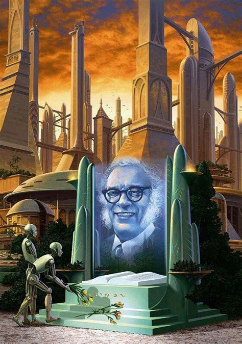 Isaac Asimov By Jantner János Science Fiction Illustration Scifi