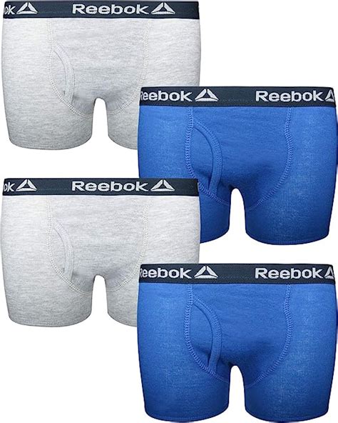 Reebok Boys Cotton Boxer Briefs Underwear 4 Pack Royal