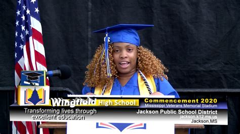2020 Wingfield High School Graduation Youtube