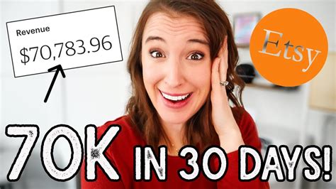 How I Made 70k In 30 Days On Etsy 😳 How To Sell On Etsy Youtube