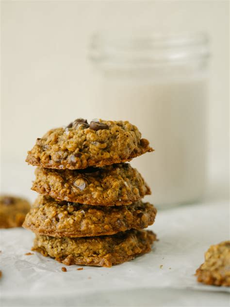 Easy Healthy Peanut Butter Chocolate Chip Oatmeal Cookies Gf