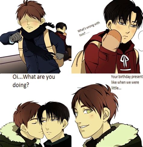 Levis Birthday Kiss Child Eren Ereri Part 2