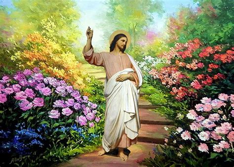 Stairway To Heaven Christ Jesus Flower Heaven God Hd Wallpaper