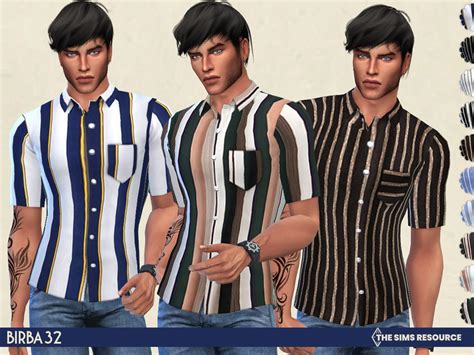 The Sims Resource Stripes Shirts For Man