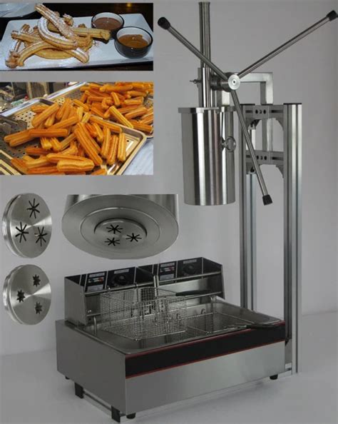 5l Capactity Commercial Electric Churro Maker With 12l Deep Fryer