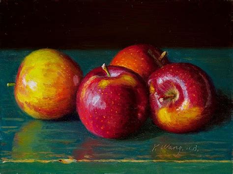 Wang Fine Art Red Apples A Painting A Day Daily Painting Still Life