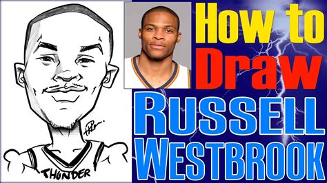 Russell westbrook of the houston rockets dunks the ball during the second half against the portland trail blazers at the arena at espn wide world of. How To Draw A Quick Caricature Russell Westbrook - YouTube
