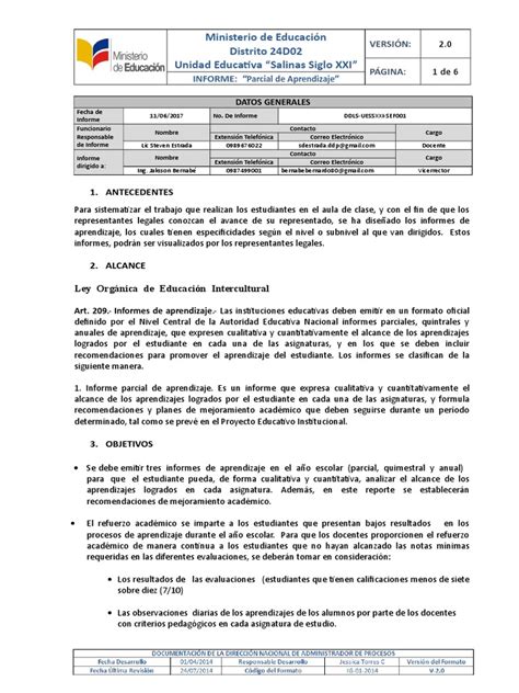 Informe De Aprendizaje 1 Evaluación Compartir