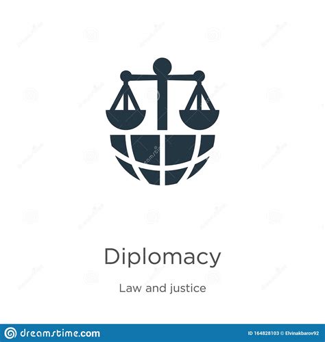 Diplomacy Icon Vector Trendy Flat Diplomacy Icon From Law And Justice