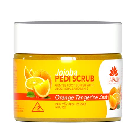 Jojoba Pedi Scrub Orange Tangerine Zest La Palm Spa Products