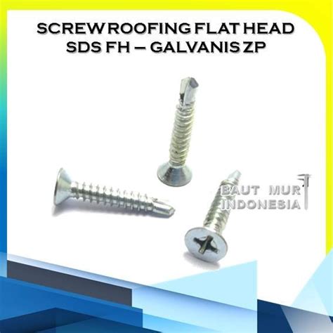 Jual Sekrup Sds Fh Self Drilling Screw Flat Head X Isi Pcs Di