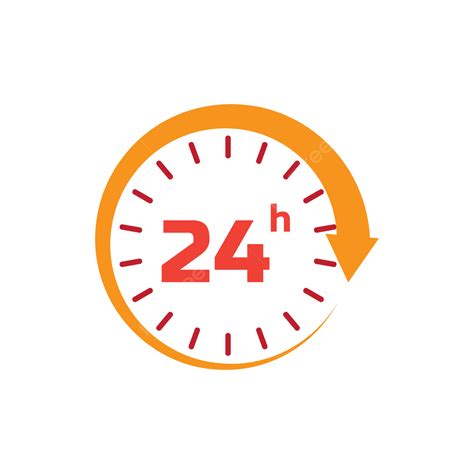24 Hours 24 Jam Hours Clock Png And Vector With Transparent