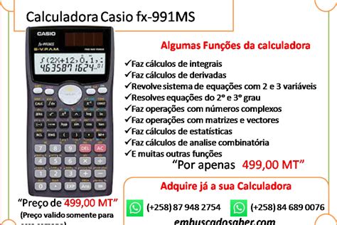 Calculadora Casio Fx 991 MS Embuscadosaber