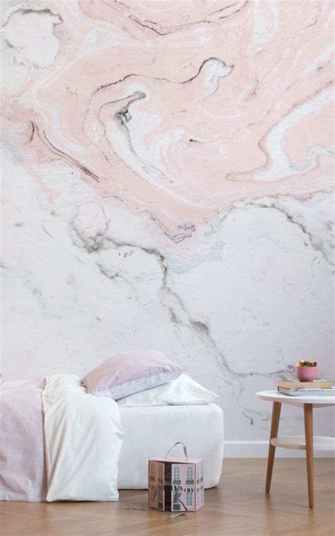 Pink And White Marble Wallpaper Mural Hovia Mural Wallpaper Room