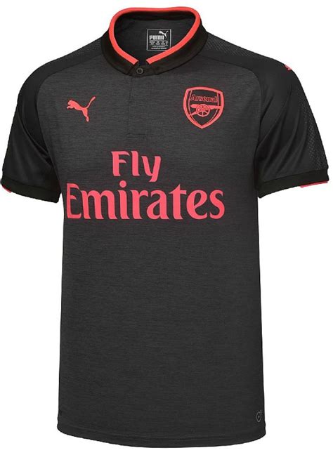Grey Black And Pink Arsenal Third Jersey 2017 2018 Puma Unveil Cup Kit