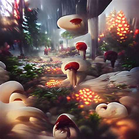 Ai Generated Art Mushroom Forest