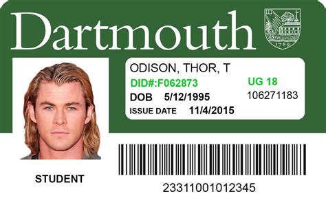 Dartmouth College Student Id Idviking Best Scannable Fake Ids