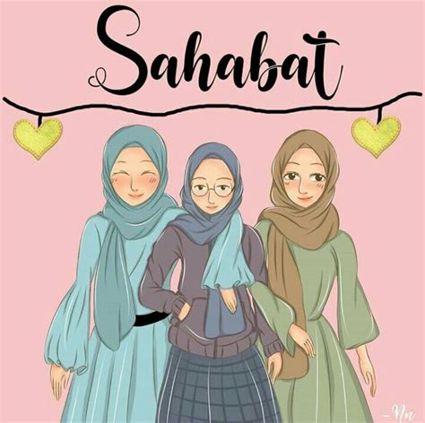 68 Gambar Kartun Hijab Persahabatan