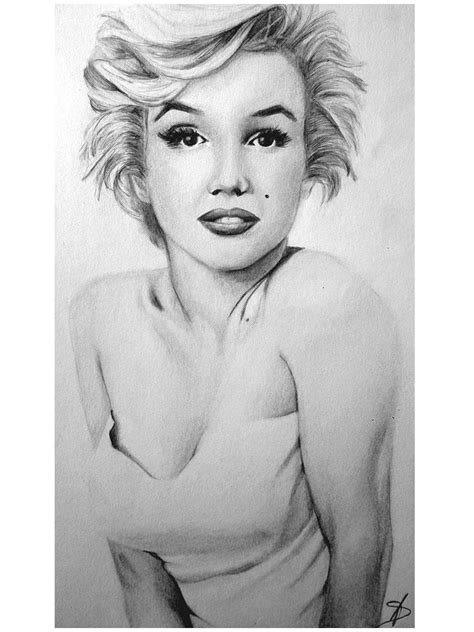 Marilyn Monroe Pencil Sketch By Drawnbyabbie On Deviantart Marilyn