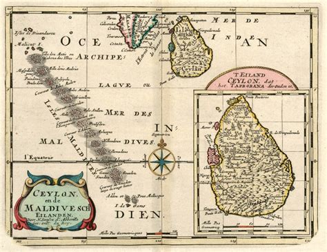 Amh 6672 Kb Map Of Ceylon And The Maldives Free Stock Illustrations